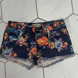 Roxy Floral Denim Cutoff Jean Shorts 1/24‎